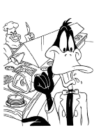 A coloring page of looney tunes
